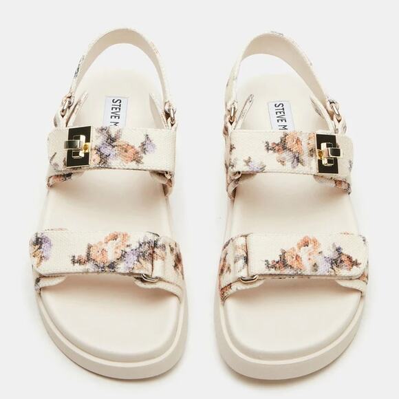 NWOT Steve Madden Women's Mona Floral Sandals Size 8 - Picture 1 of 9
